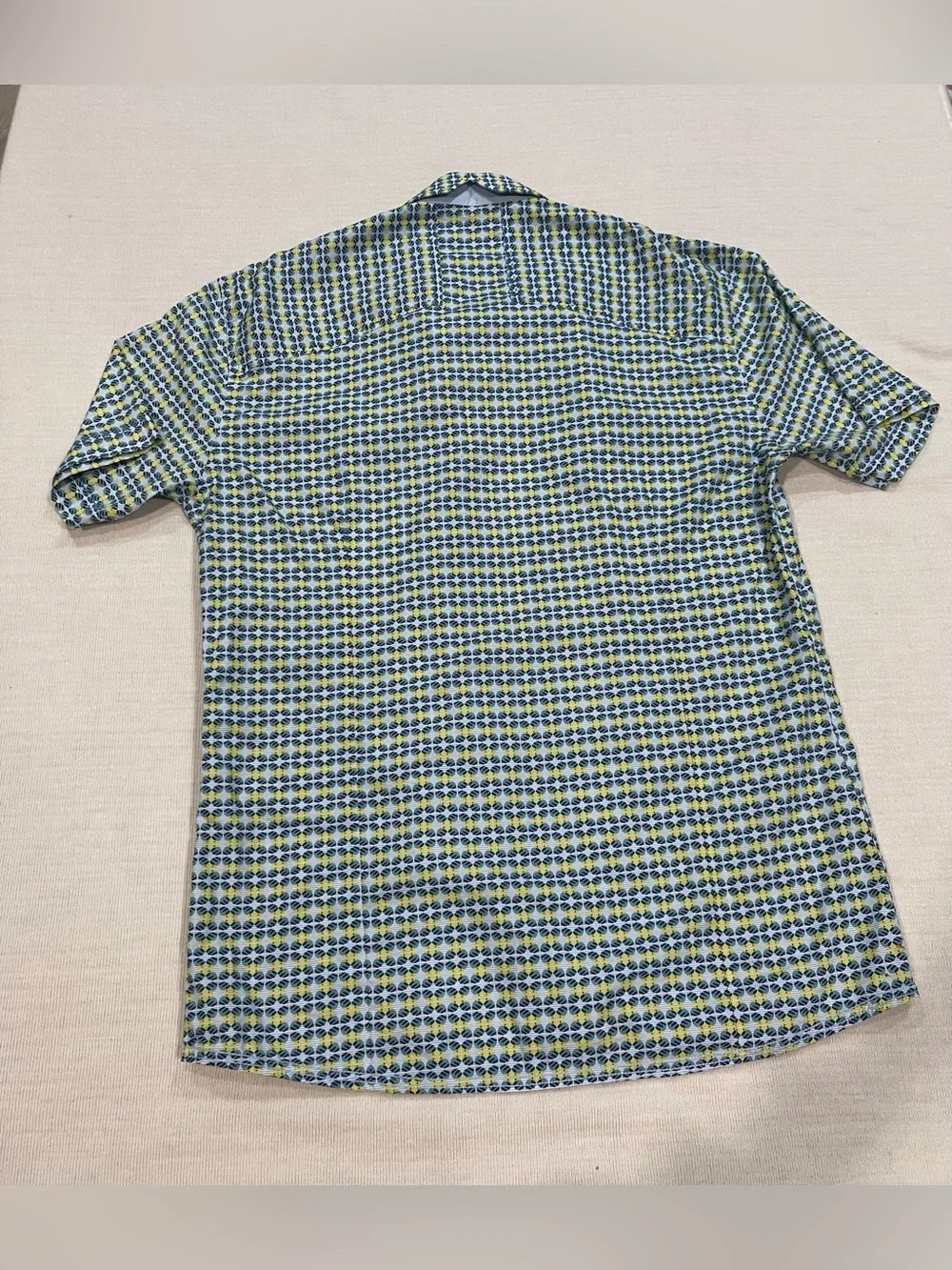 Bogosse Geometric Print Short Sleeve Button Down Shirt Size 5/XL - USA Size Larg